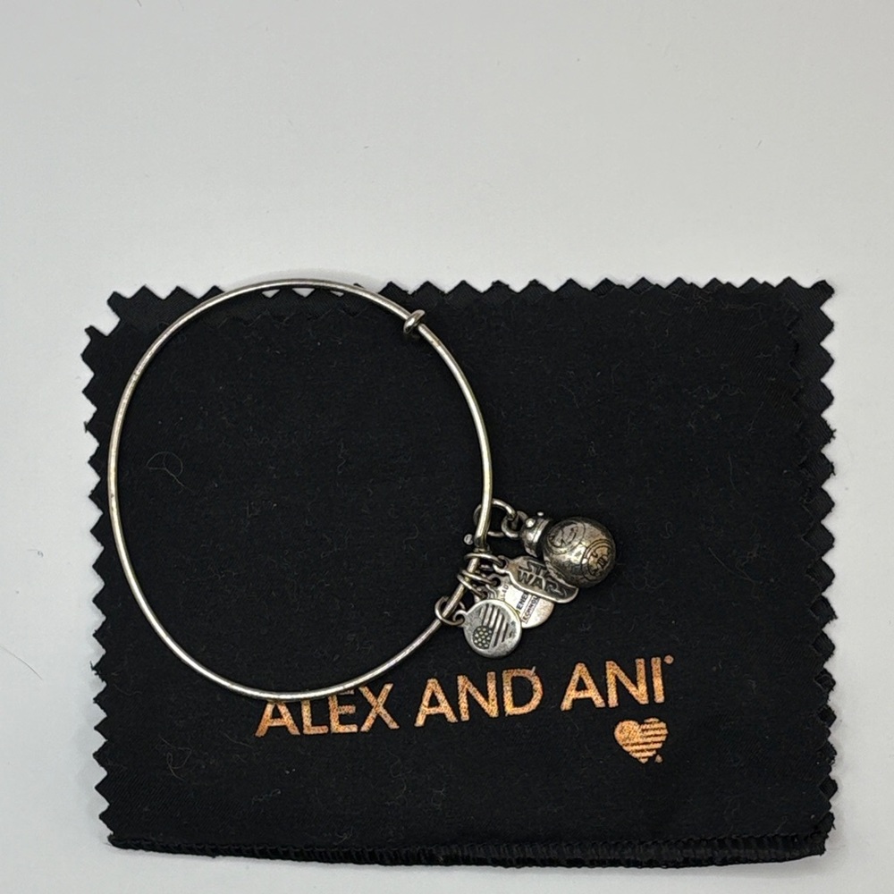 Alex and Ani Star Wars BB-8 Silver Charm Bracelet